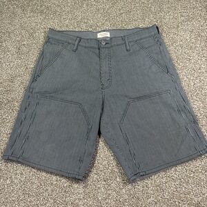 Levi Hickory Striped Double Knee Shorts Railroad Style Vintage Y2K Size 36/10